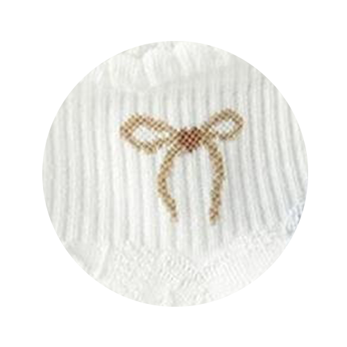 جوراب طرح قلب – روبان
